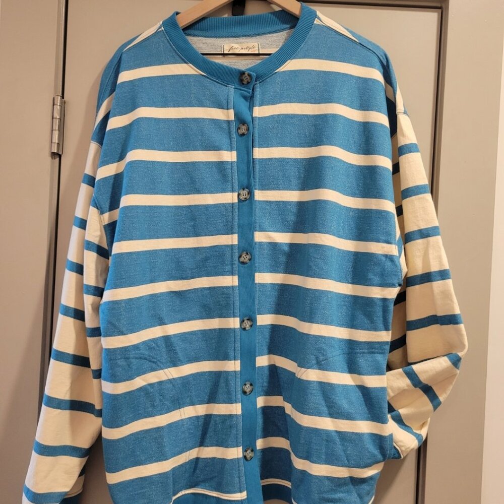 Free People Classic Striped Cardigan